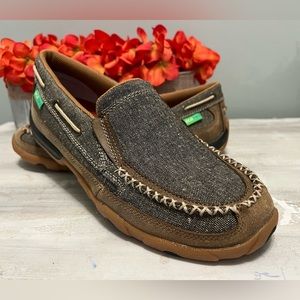 Twisted X Boots Casual Shoes Women’s Size 11M Slip On Mocs ECO TWX Tan WDMS009.